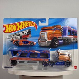Hot Wheels Super Rigs Road Rally Truck & Car Set